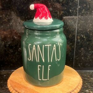 Rae Dunn Santa’s Elf Baby Canister